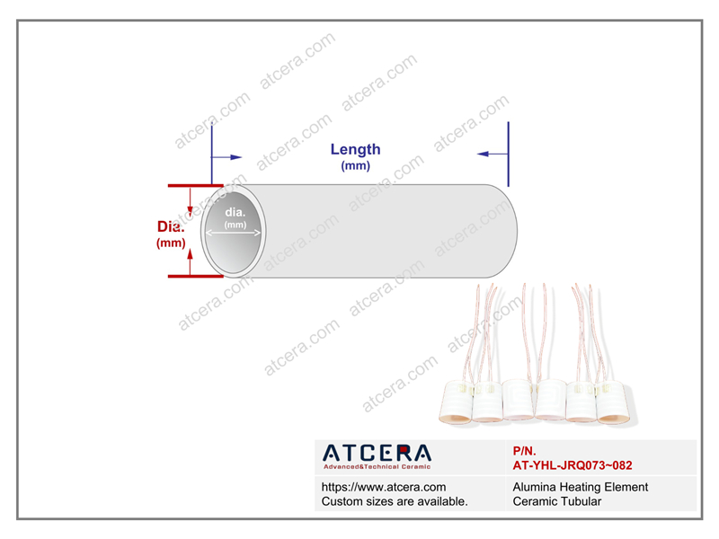 Alumina Heating Element Ceramic Tubular