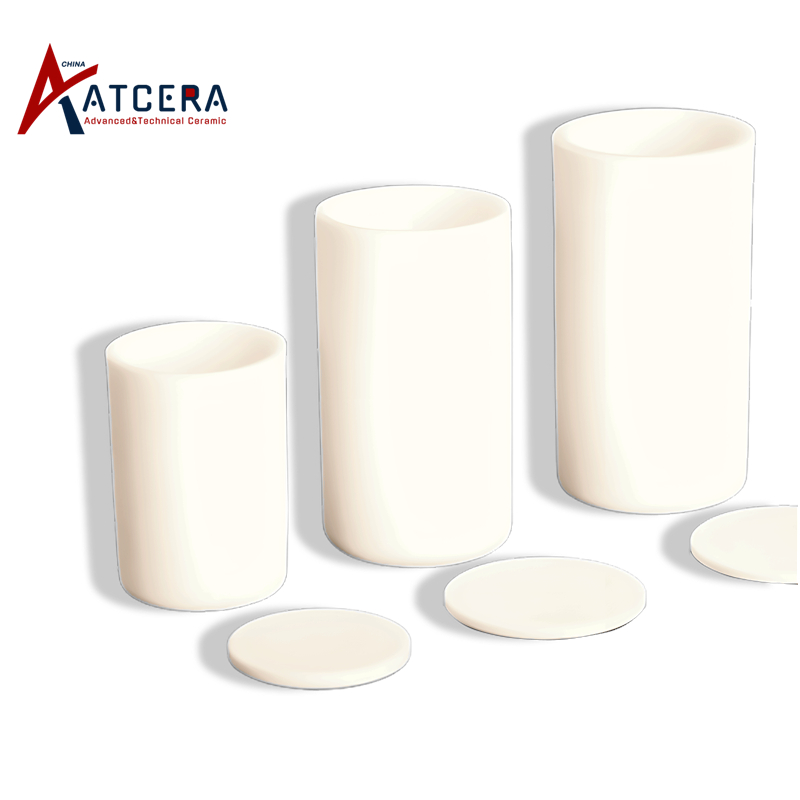 alumina cylindrical crucible