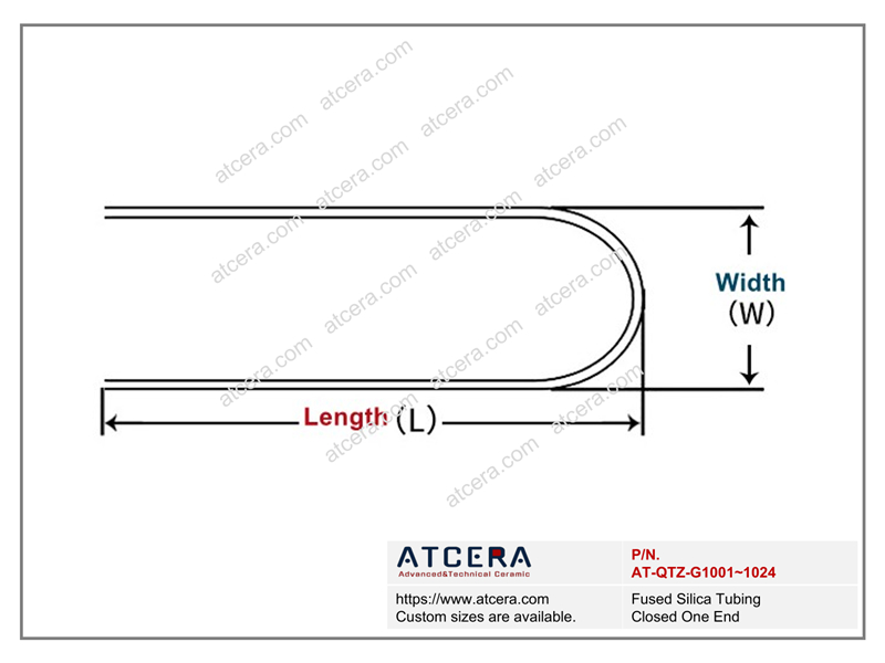 Drawing of Fused Silica Tubing Closed One End